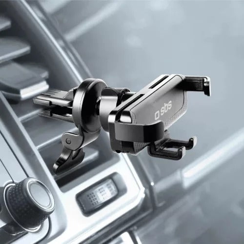 Phone Holder with Gravity Lock - Clip Mount for Air Vents - Supports Smartphones up to 6.5 inches