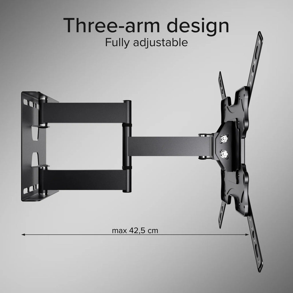 Vivanco Wall Mount for Flat Screen TVs, 23-55 inches, Max Load 45 kg, VESA 400 (VVTVFMOR55INCH45KG)