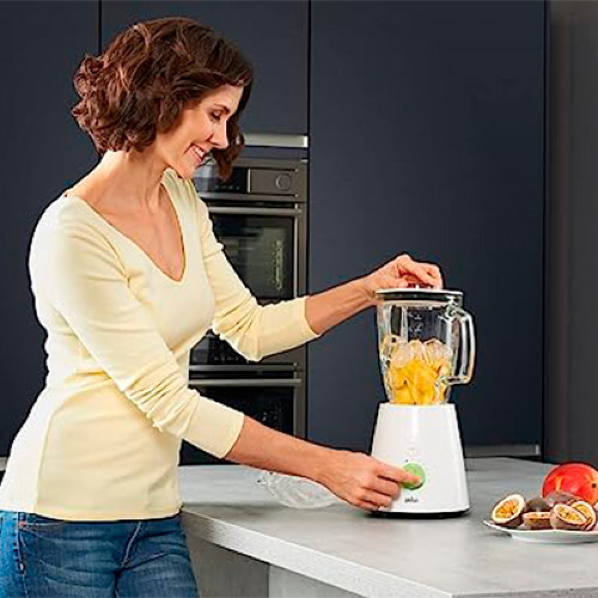 Braun JB1050WH PowerBlend 1 Stand Mixer - 1.5 L Glass Jar - 600W
