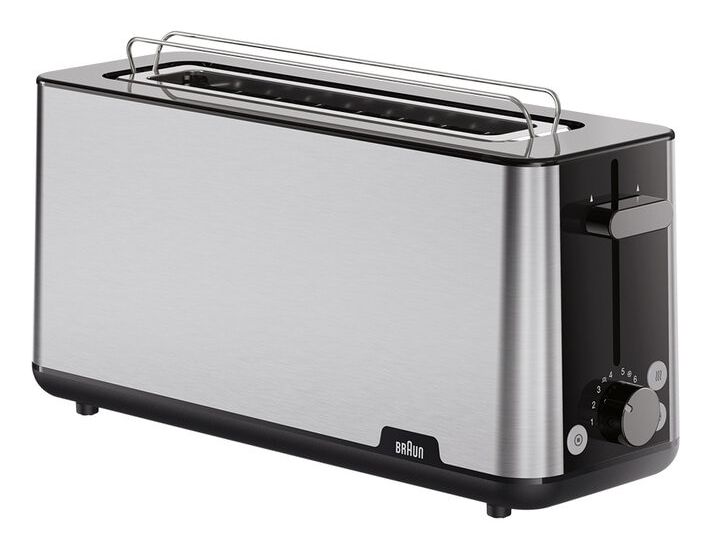 Braun Domestic Long Slot Toaster, Black (0X23010043)