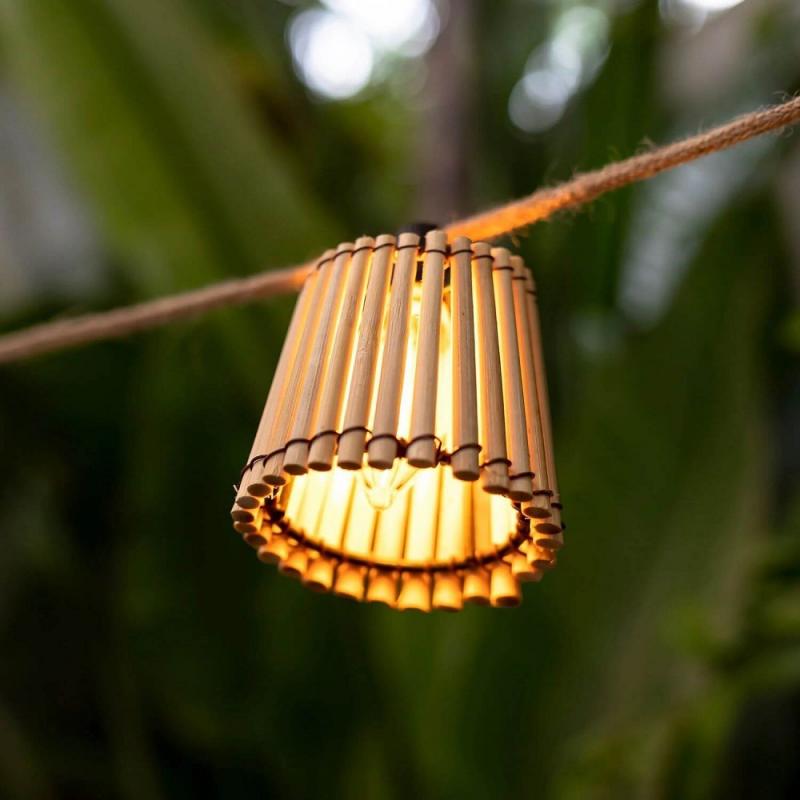 NewGarden Okinawa Solar Light Chain 10 LED Bamboo Shades (LUMOKG800XXSLNW)