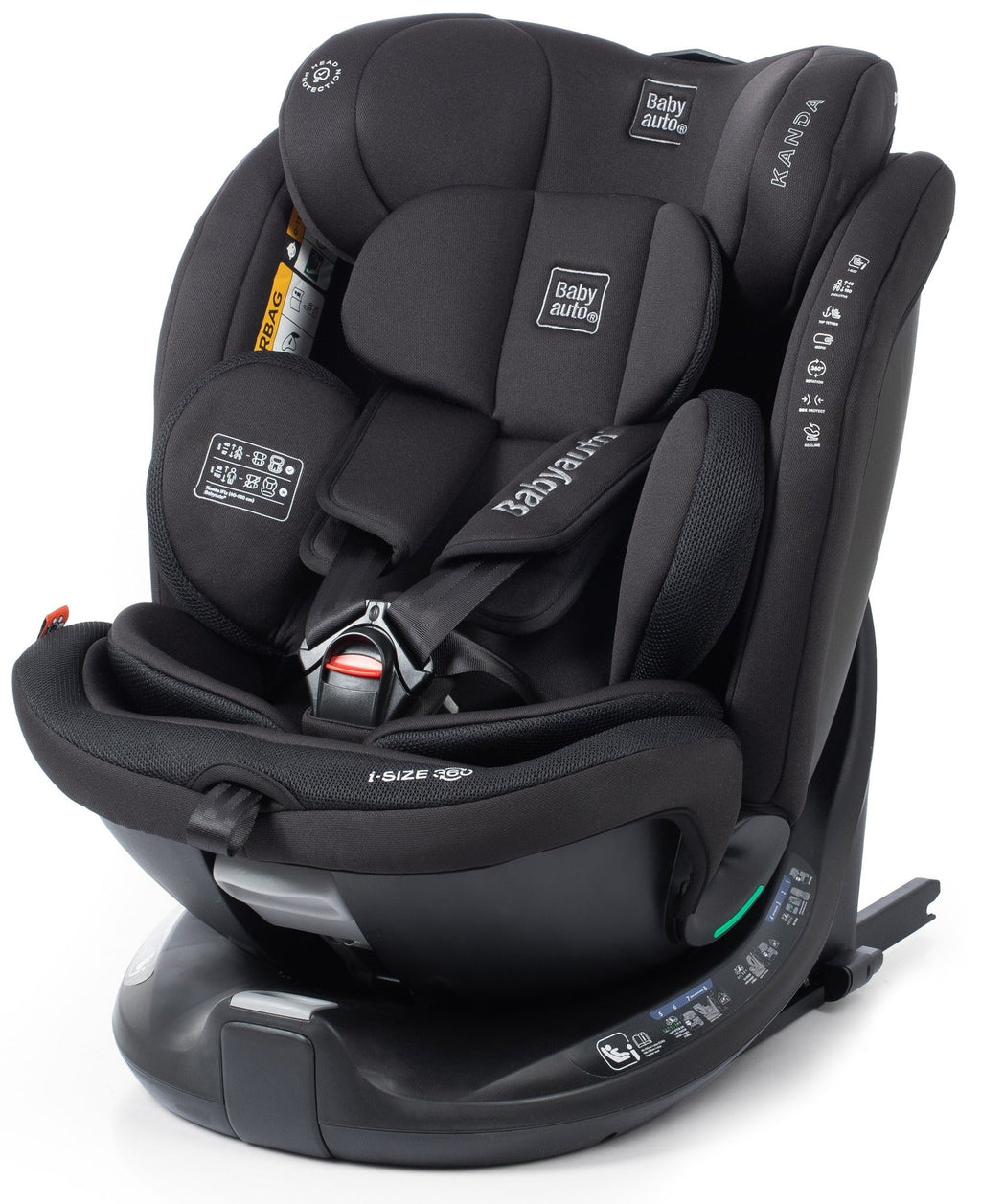 BABYAUTO Car Seat AITANA Group 0/1/2/3 40/150 cm I-Size Isofix Swivel Reclining Reducer Black/Anthracite