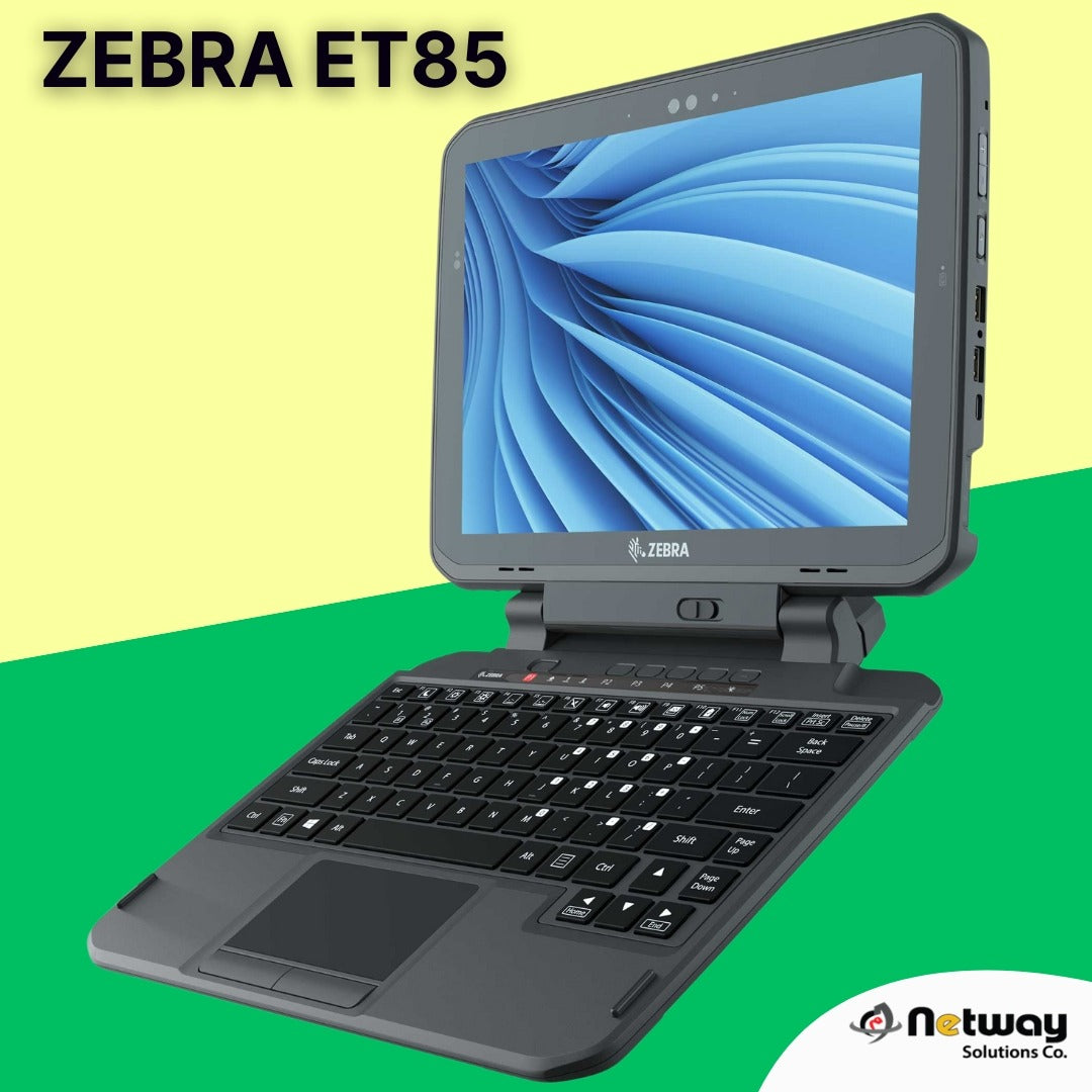 Zebra 2-in-1 Keyboard with Touchpad - Extendable Handle - Backlit - Dock - QWERTY - for ET80, ET85