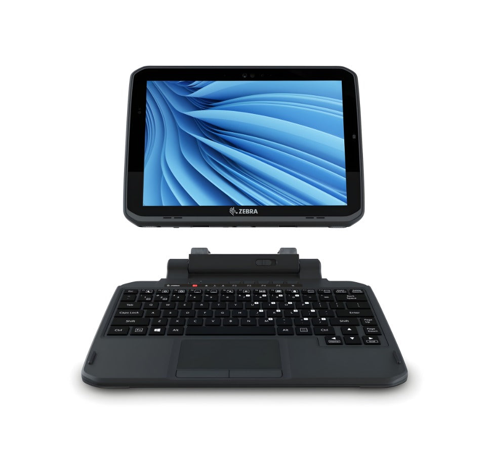 Zebra 2-in-1 Keyboard with Touchpad - Extendable Handle - Backlit - Dock - QWERTY - for ET80, ET85