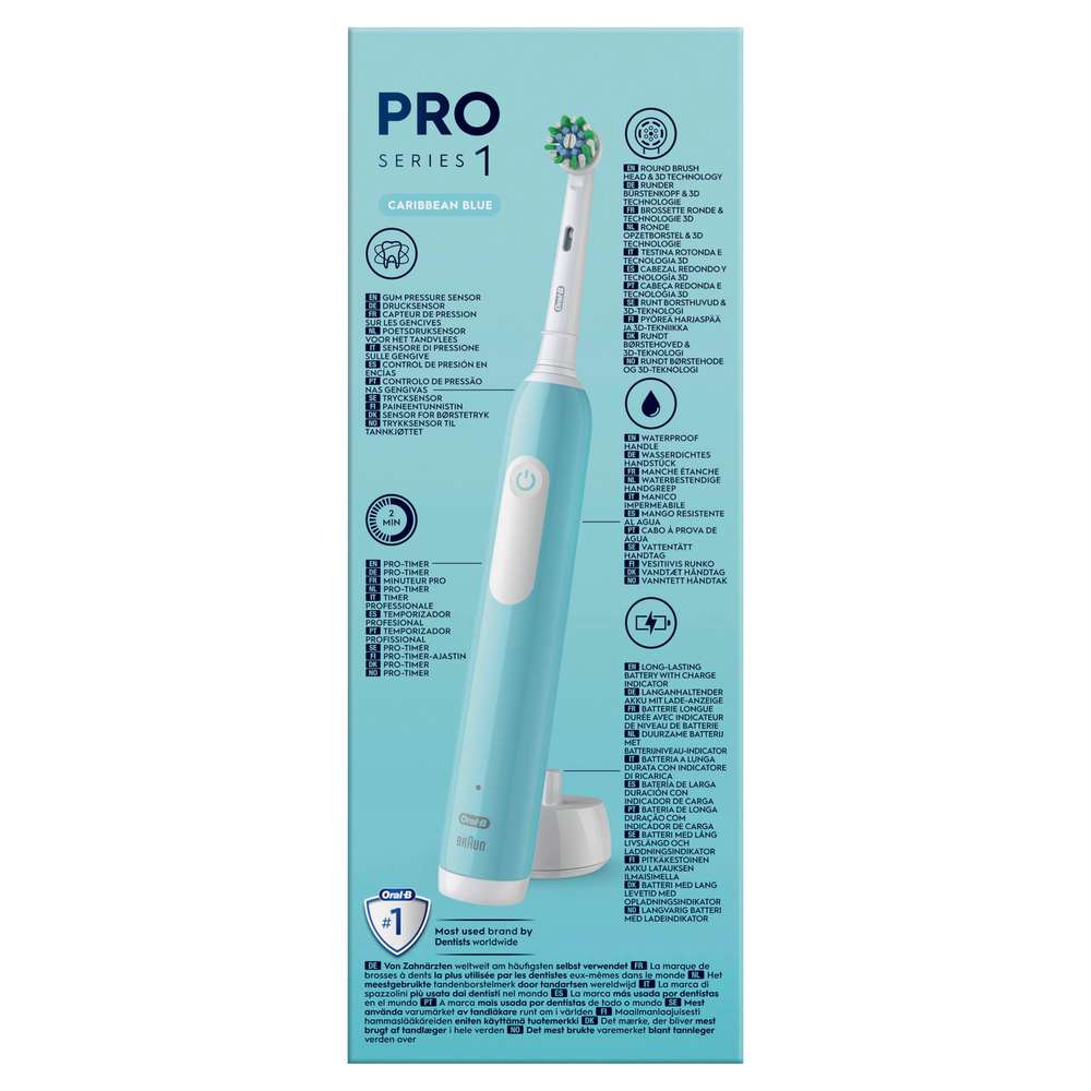 Oral-B Pro 1 Cross Action Electric Toothbrush Caribbean Blue