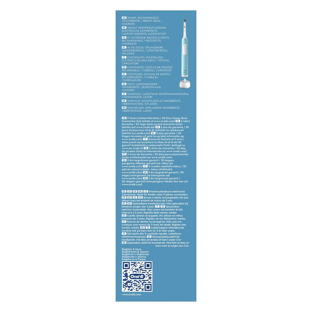 Oral-B Pro 1 Cross Action Electric Toothbrush Caribbean Blue