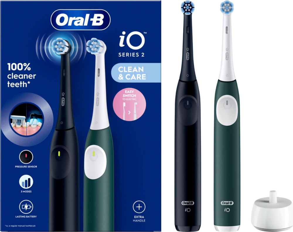Braun Oral-B iO Series 2 Duo Toothbrush - Black Green (612418)