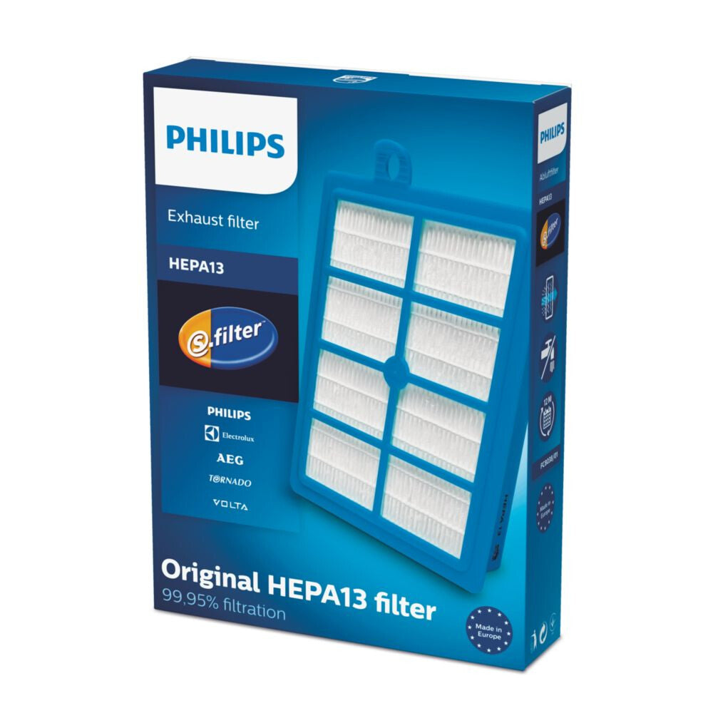 Philips FC8038 HEPA 13 Washable Filter for Vacuum Cleaners, Compatible with Various Models