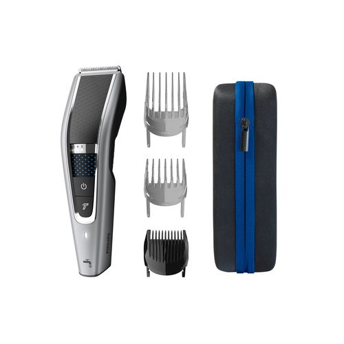 Philips Series 5000 HC5650/15 Hair Clipper with Stainless Steel Blades, 28 Length Settings, 90 Minutes of Cordless Use, Includes 3 Combs, Instructions and Travel