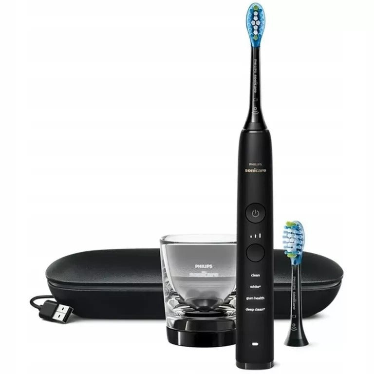 Philips DiamondClean 9000 HX9913/18 Electric Sonic Toothbrush with App - Adult - Sonic Toothbrush - Normal - Soft - Black - Ergonomic - AC/Battery