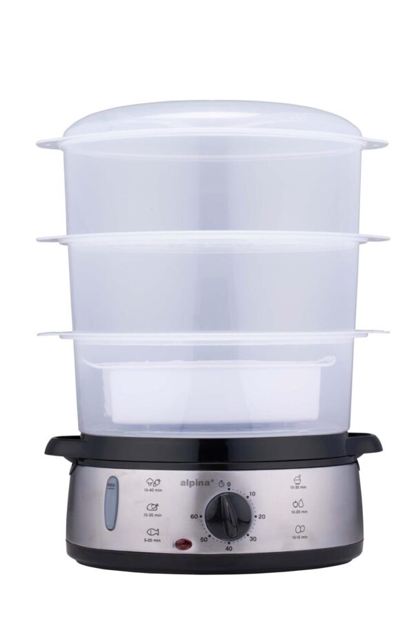 ALPINA Electric Steamer 800 W 270 mm Width 270 mm Length 250 mm Height Model ALP-SI-58686