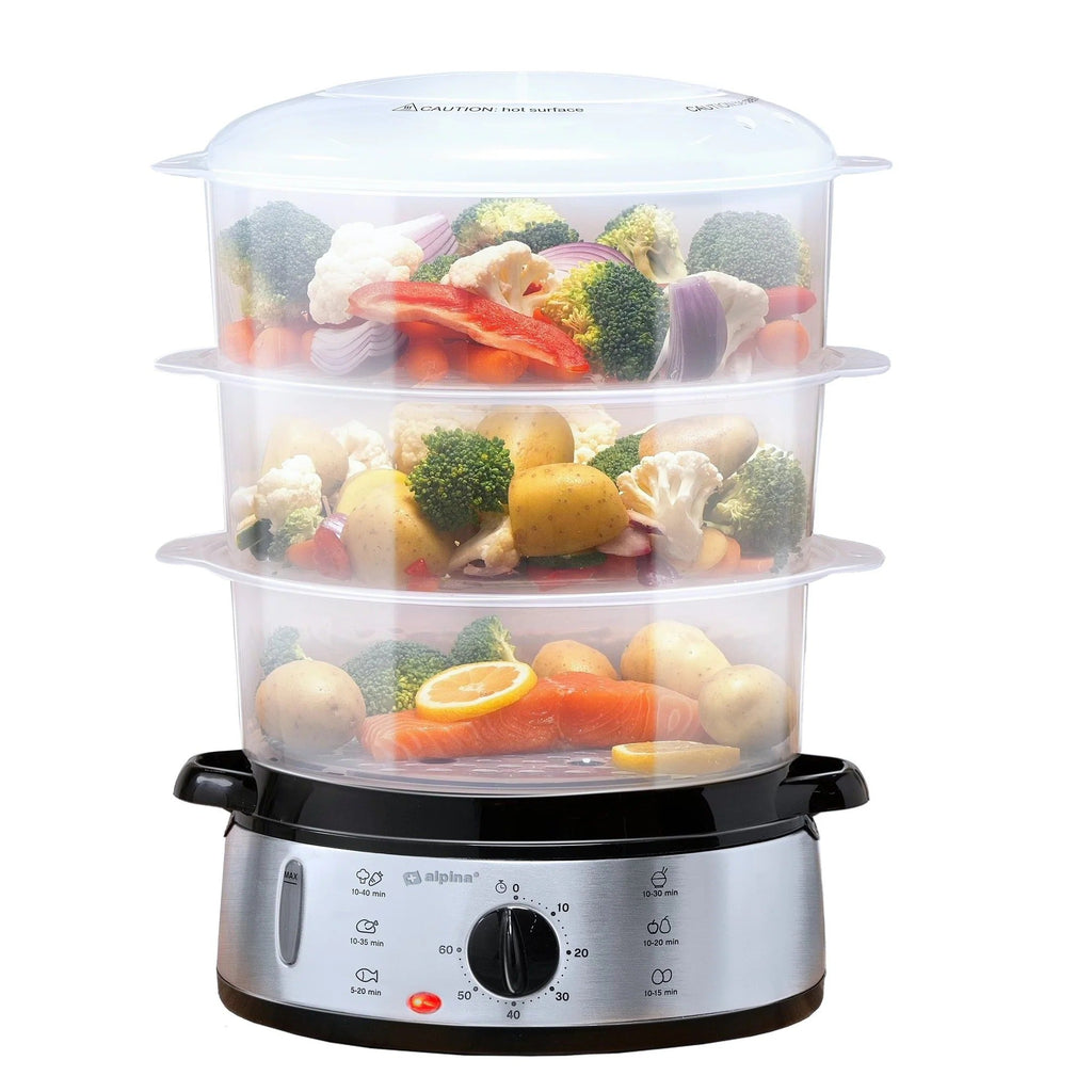 ALPINA Electric Steamer 800 W 270 mm Width 270 mm Length 250 mm Height Model ALP-SI-58686