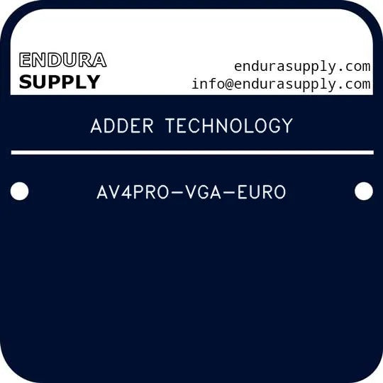ADDER AdderView PRO KVM/Audio Switch 4 Ports 1 Local User Desktop (AV4PRO-VGA-EURO)