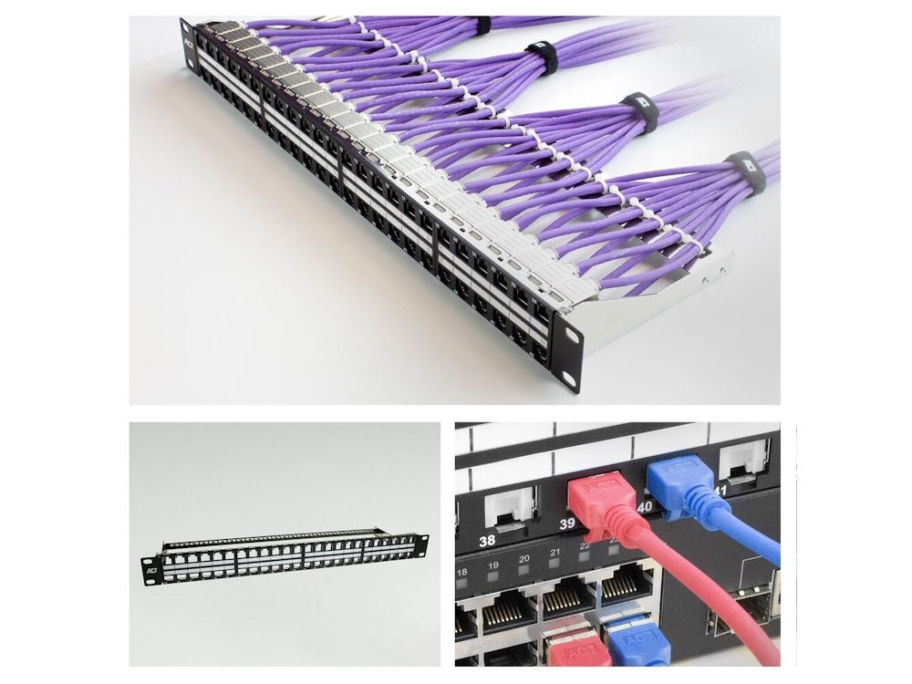 ACT 48-Port Keystone Patch Panel 19" 1U High Density (PP1031)