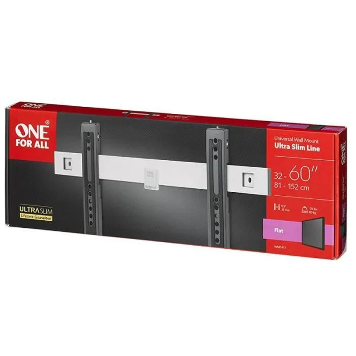 One For All WM 6411 152.40 cm (60") Black - Silver Flat Screen Wall Mount (WM6411)