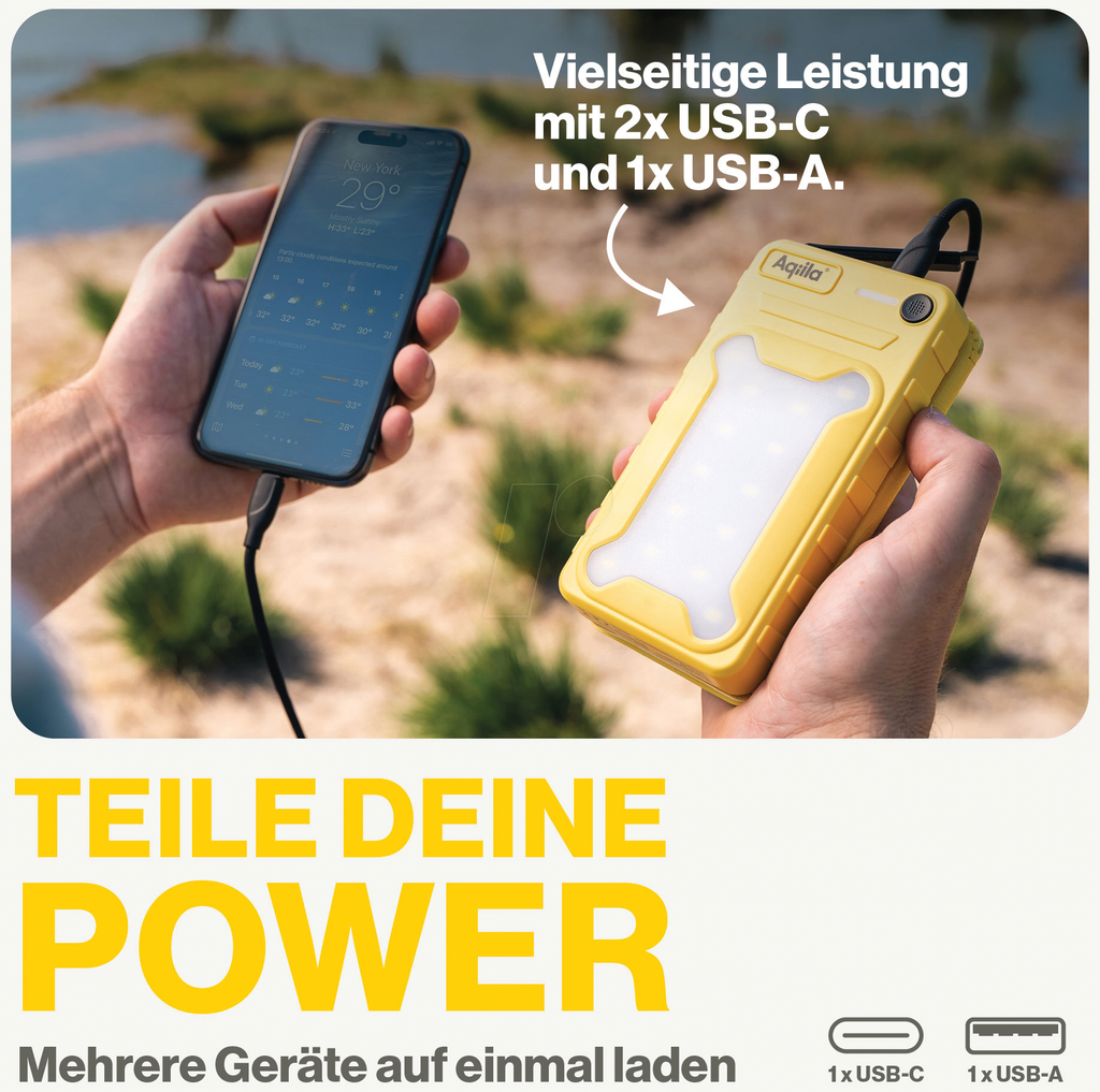 Aqiila Powerbird BS10 Solar Powerbank 10000 mAh (406026)
