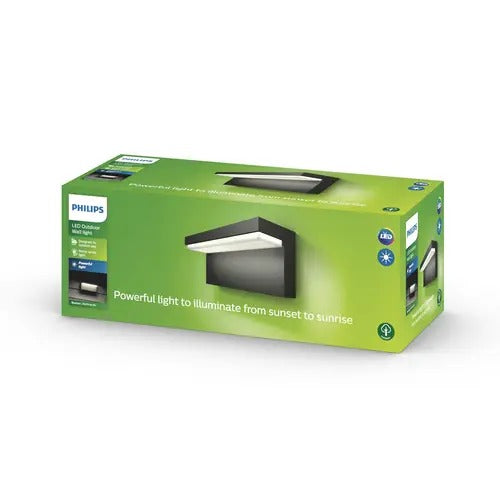 Philips Outdoor Wall Lighting myGarden Bustan 9W Anthracite