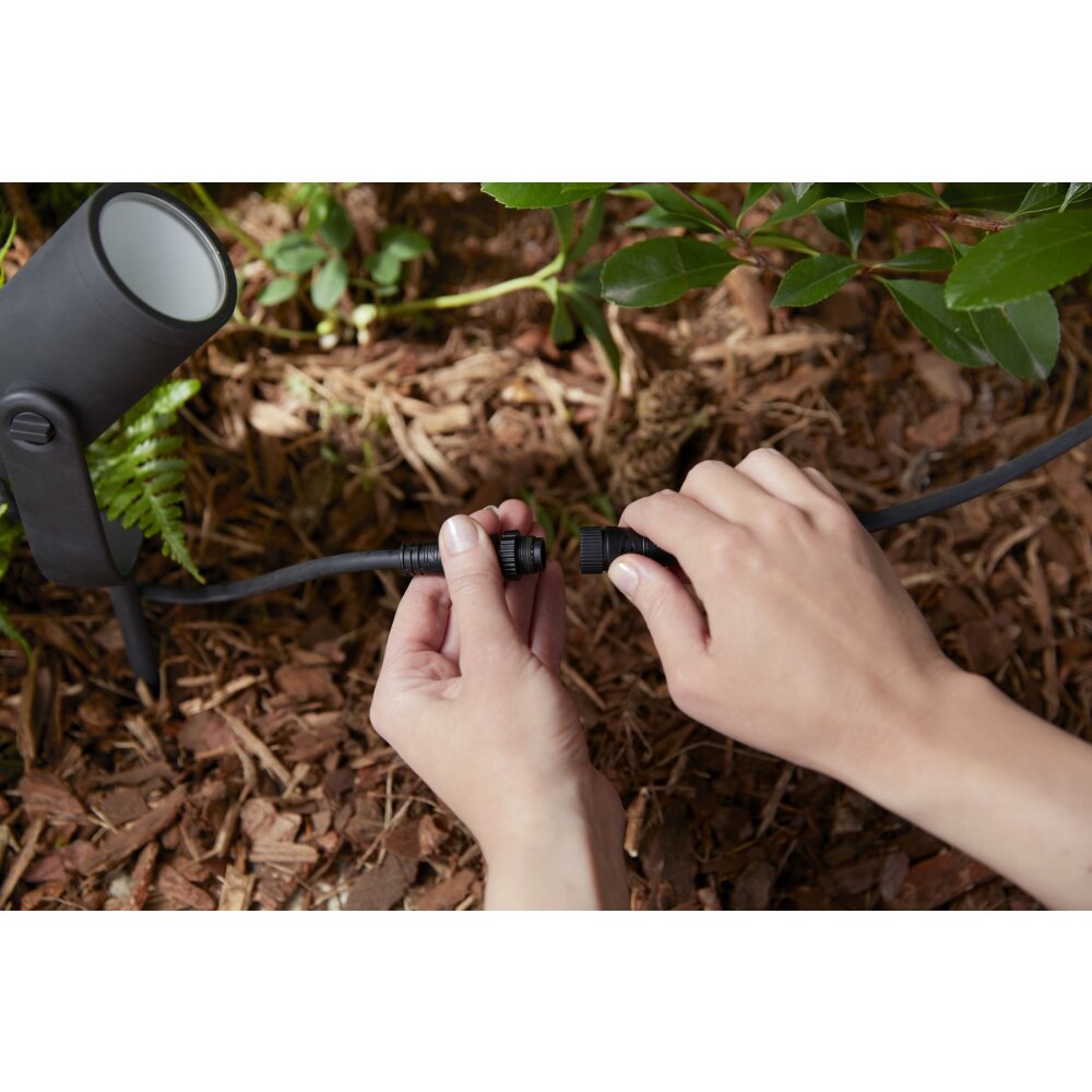 Philips Hue Power Supply Extension Cable - 5 m - Outdoor Use - Black