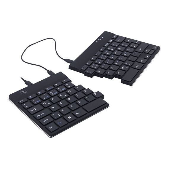 R-Go Split Ergonomic Keyboard QWERTZ (DE), Black, Wired