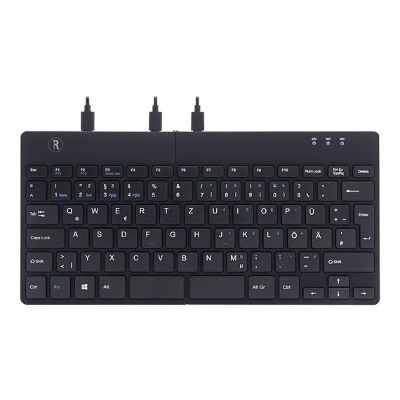 R-Go Split Ergonomic Keyboard QWERTZ (DE), Black, Wired