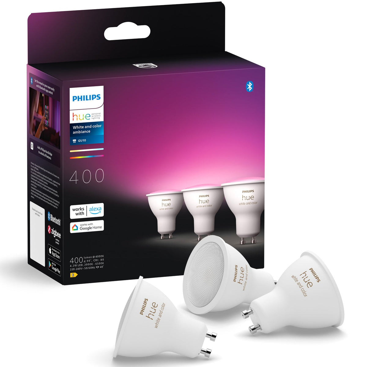 GU10 Bulbs – Smart Lighting – White and Color Light – Ultra-Low Dimming