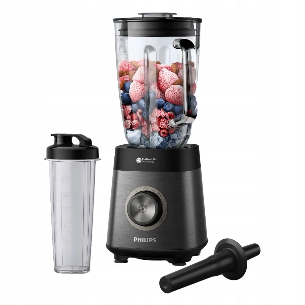 Philips 5000 Series HR3041/00 Stand Mixer - 2 L - Pulse Function - Ice Crusher - 1200W - Black - Grey