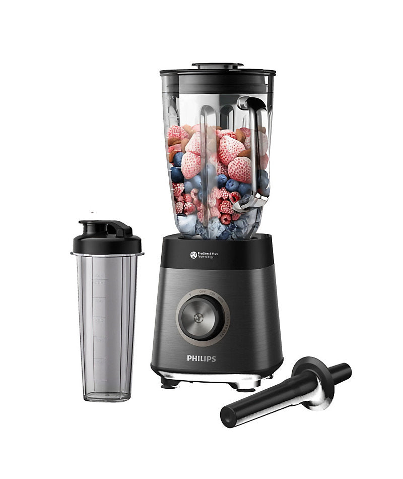 Philips 5000 Series HR3041/00 Stand Mixer - 2 L - Pulse Function - Ice Crusher - 1200W - Black - Grey