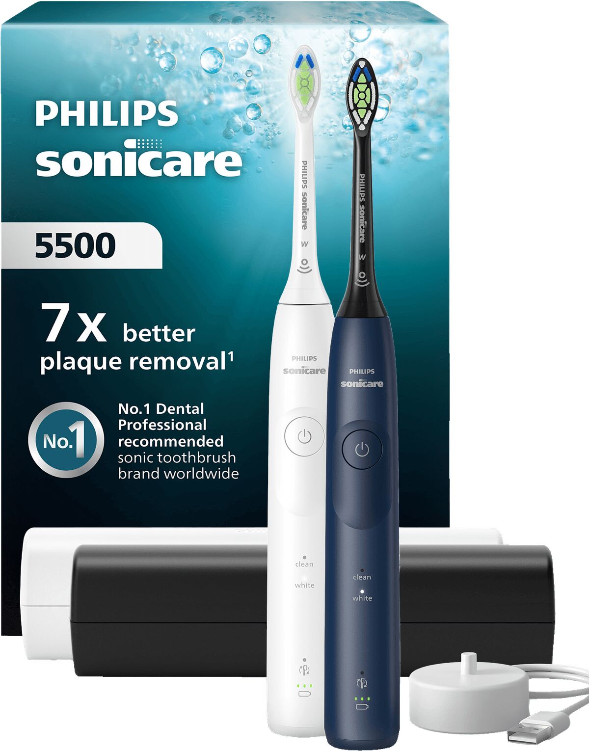Philips Sonicare 5500 HX7119/01 Electric Toothbrush Set of 2