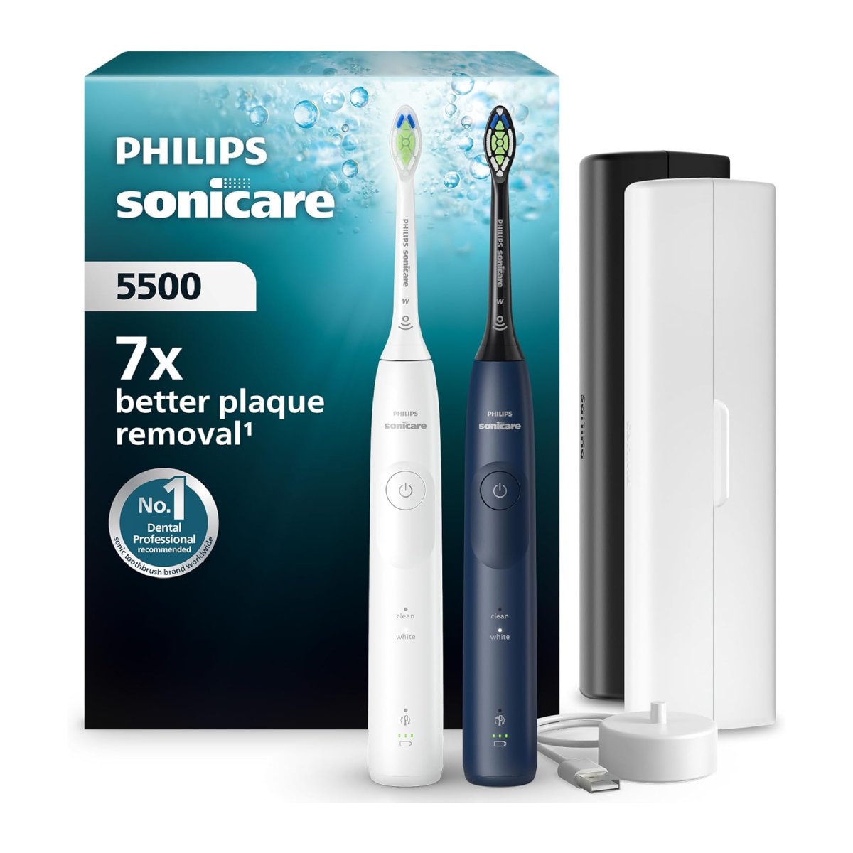 Philips Sonicare 5500 HX7119/01 Electric Toothbrush Set of 2
