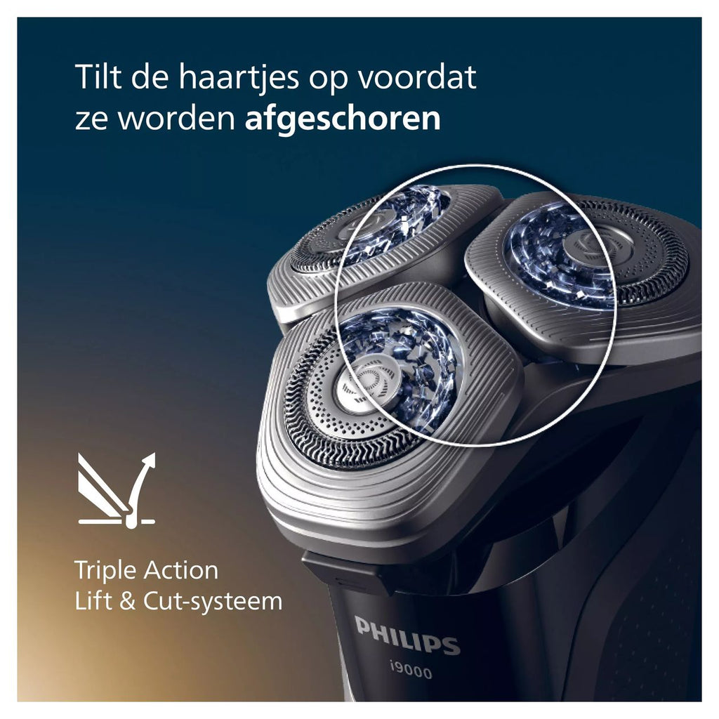 Philips Shaver, Wet/Dry, Battery Operated, Washable, Dual Steel (X9000/30)