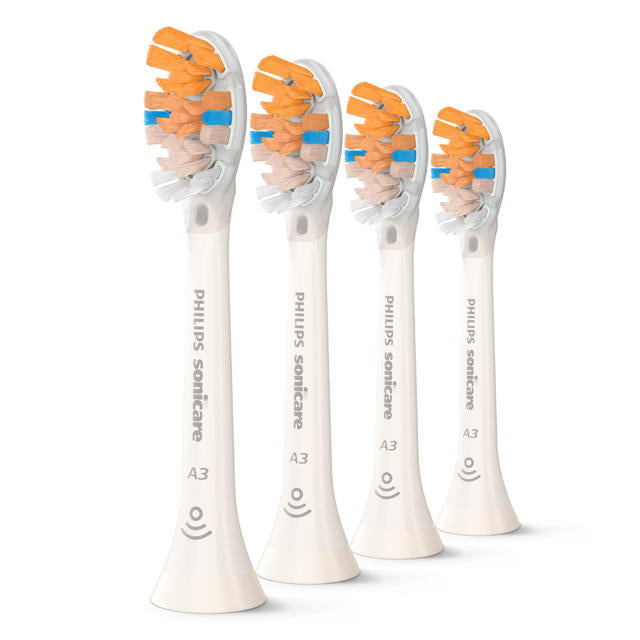 Philips Premium All-in-One Toothbrush Replacement Brush Heads, 4 Pack - HX9094/87