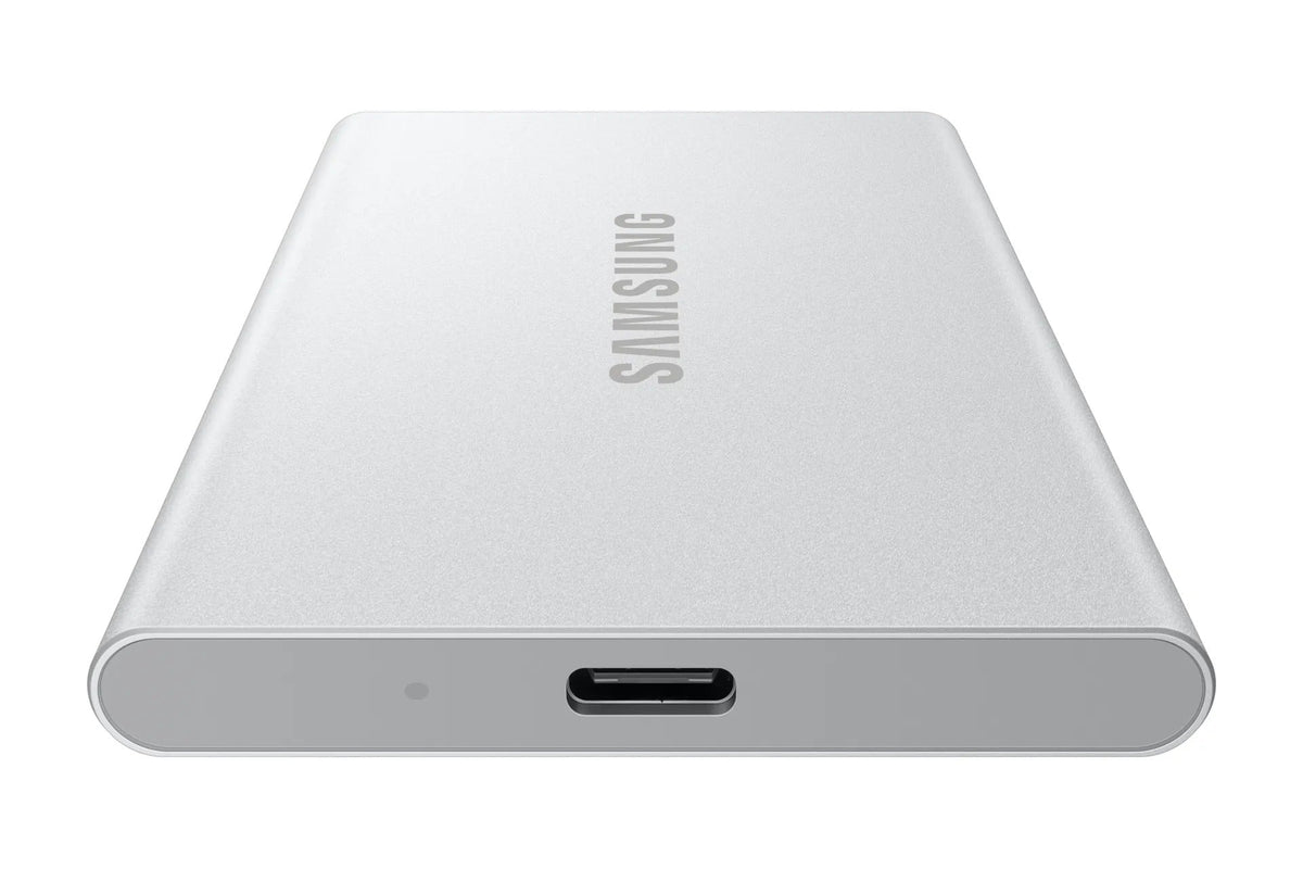 Samsung Portable SSD T7 - 1TB, USB 3.2 Gen 2, Silver - MU-PD1T0G/WW Gen2