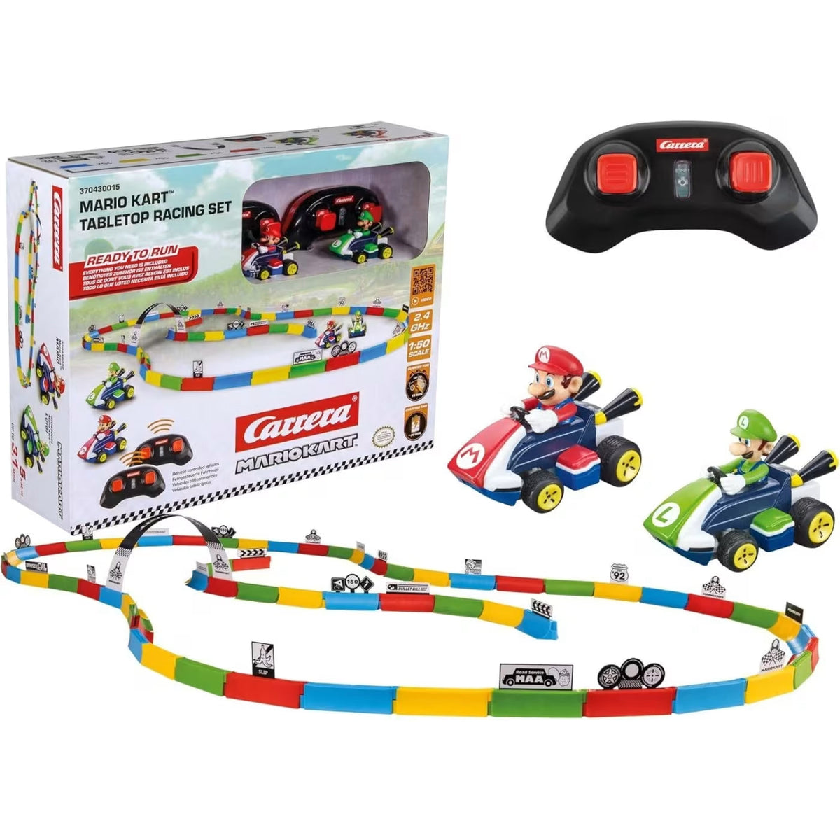 Carrera 2.4GHz Mario Kart Tabletop Racing Set - & Luigi (370430015)