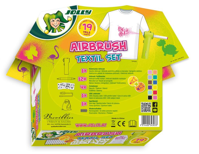 Sax Airbrush Set for Children Assorted Colors 4446-0015