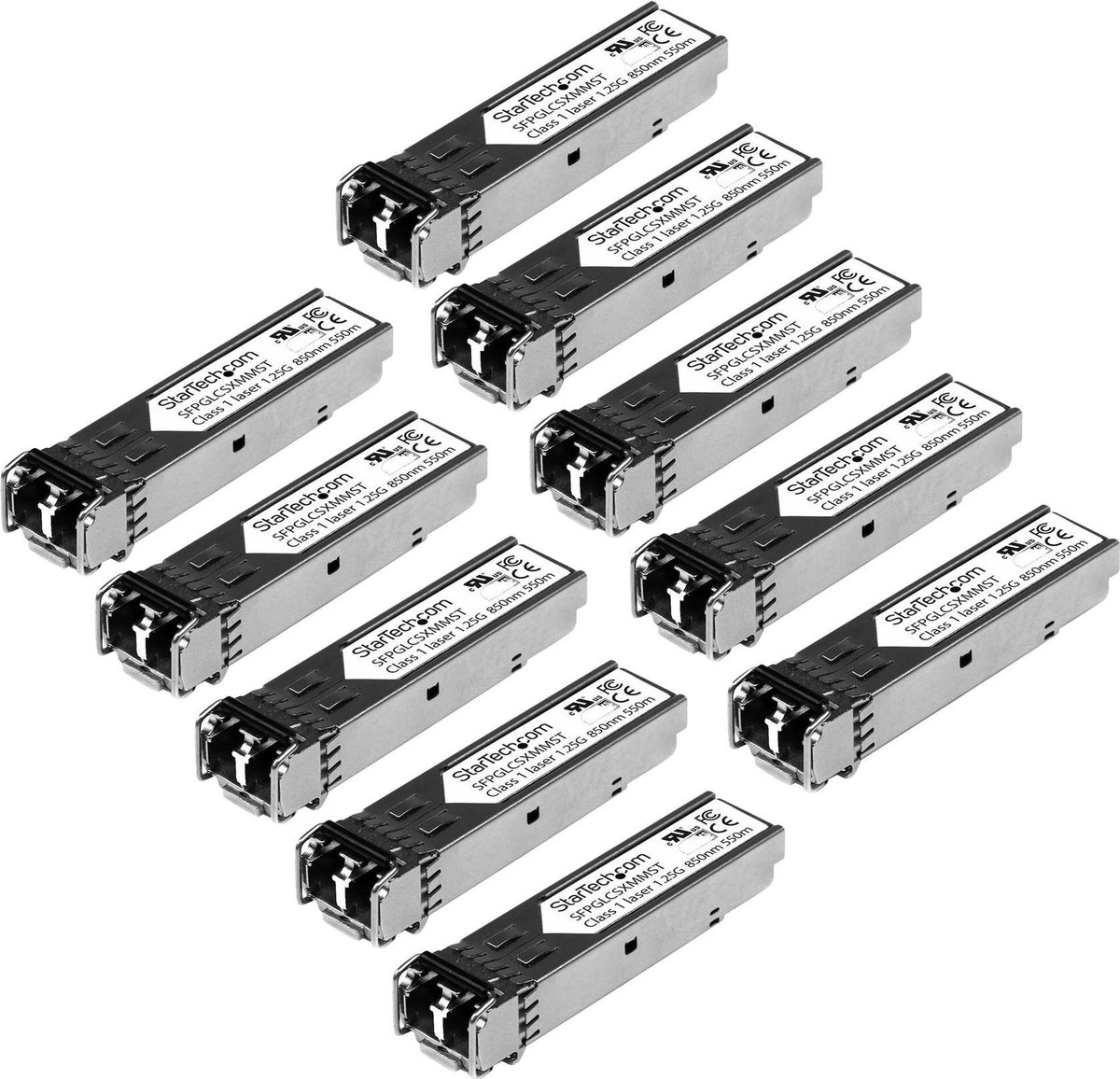 StarTech.com Gigabit Fiber Optic SFP Transceiver Module - Cisco GLC-SX-MM Compatible - 10 Pack - 1000Base-SX - LC Multi-Mode - Up to 550 m