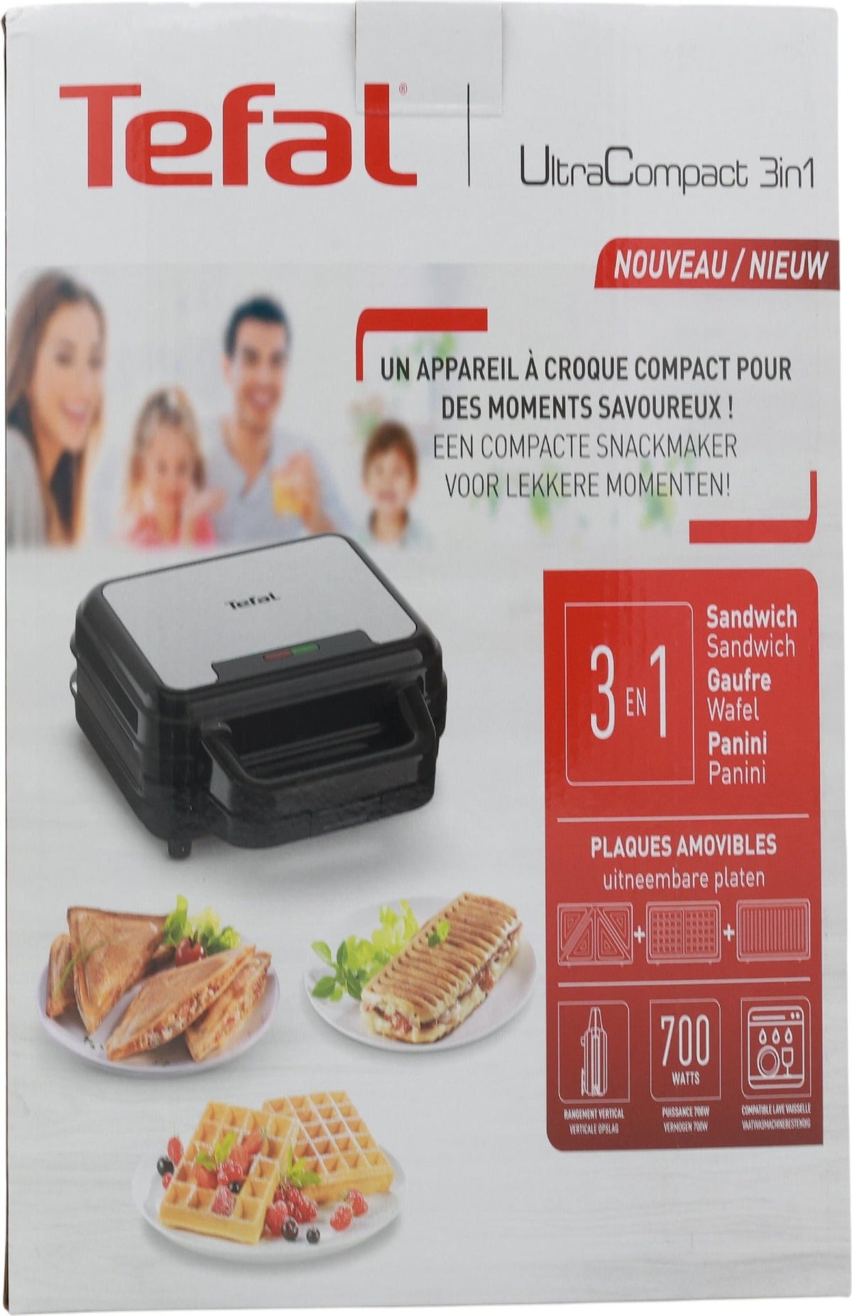 Tefal UltraCompact 3in1 SW383D10 Contact Grill Black Stainless Steel