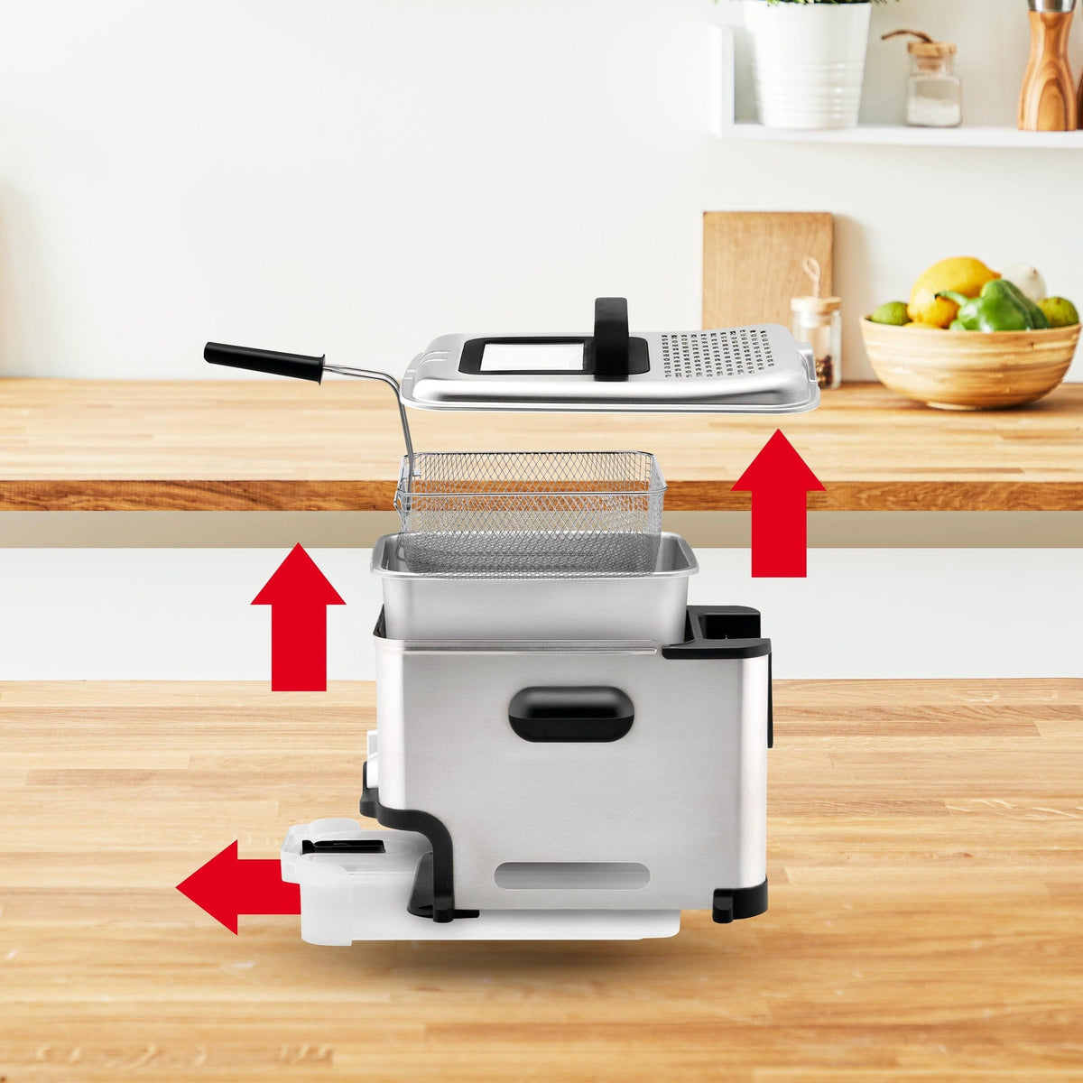 Tefal FR8041 Oleoclean Deep Fryer 3.5 L 1.2 kg 2300W Silver