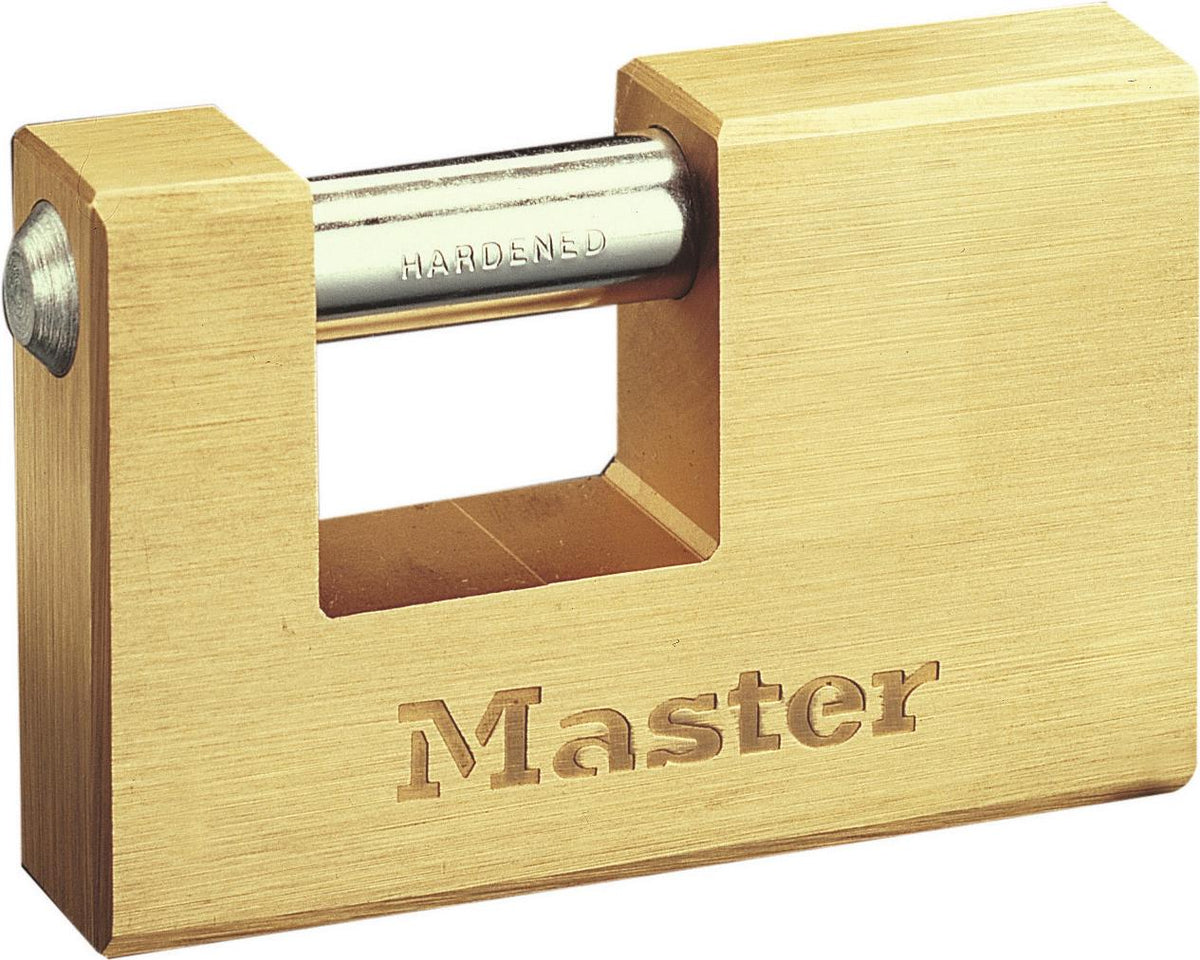 MASTER LOCK 85 mm Wide Padlock - Solid Brass - Model 608EURD