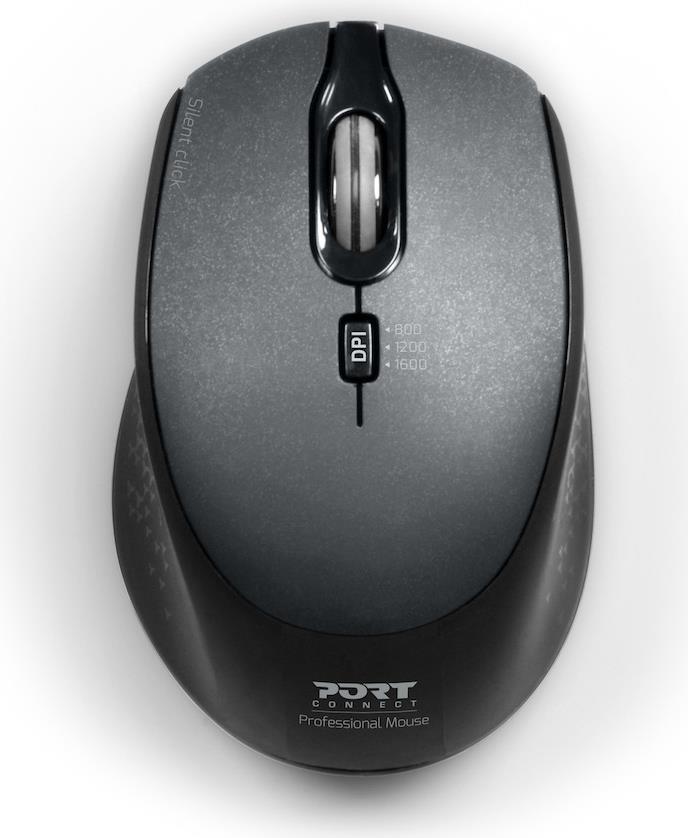 Port Designs Wireless Mouse Office Pro Silent - Black - 900713