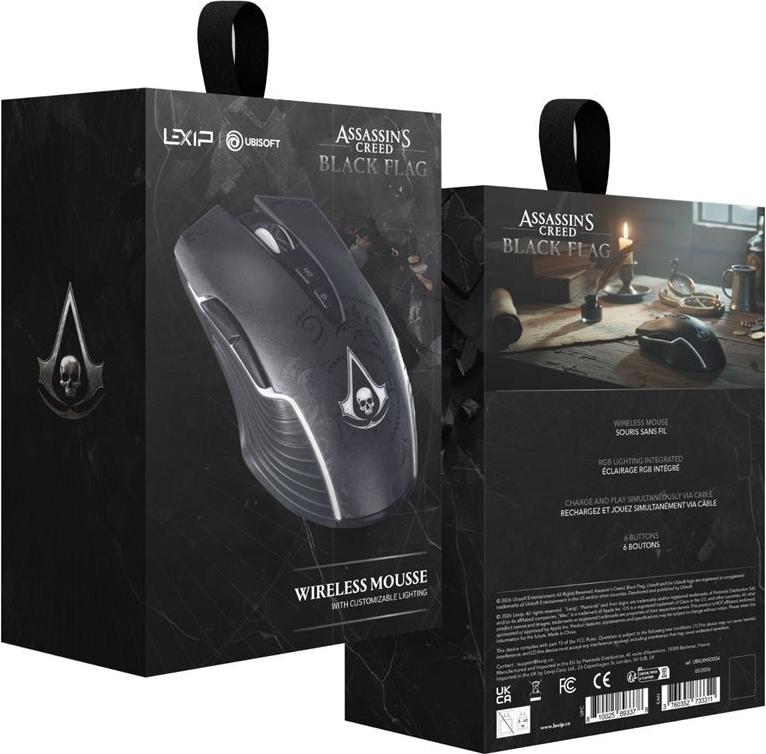 Lexip Black Flag Resynced Tattoo Wireless Mouse - Gaming Mouse - UBXLXMS0004