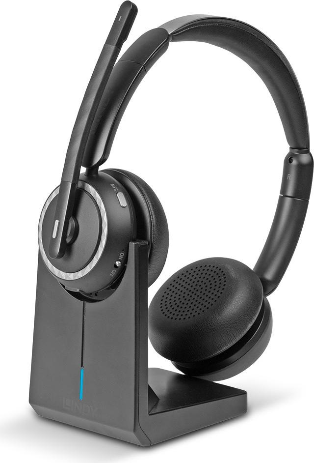 LINDY L118 Wireless Noise Cancelling Headset with Charging Base 20450