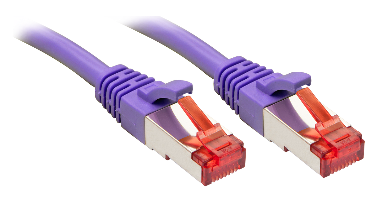 Lindy Patch Cable, RJ-45 (M) to RJ-45 (M), 15.0 m, SFTP, CAT 6e, Violet (47829)