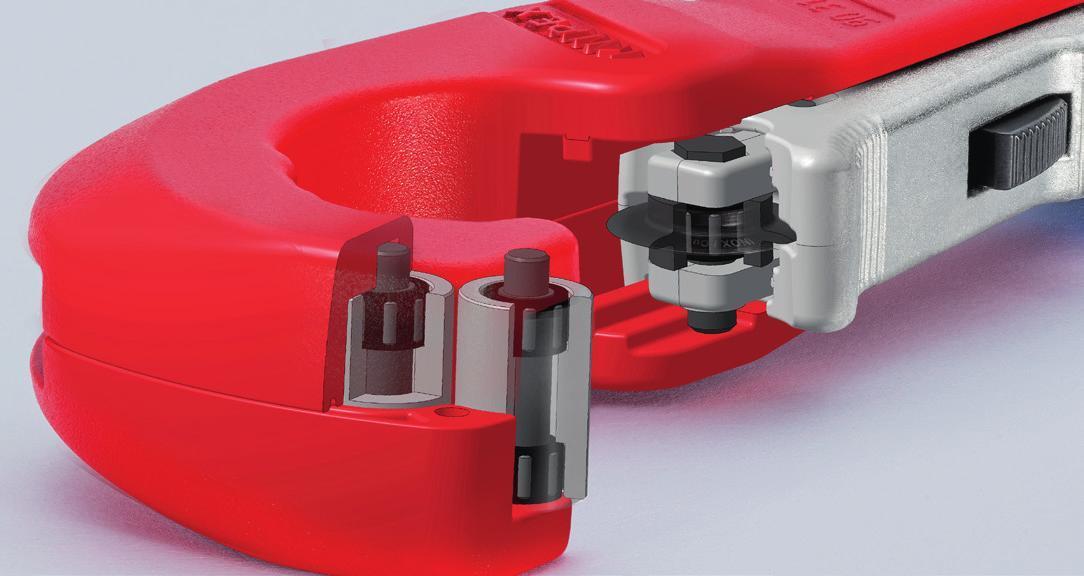 Knipex TubiX - Pipe cutter - Stainless steel - Blue - Red - 26 cm (90 31 02 BK)