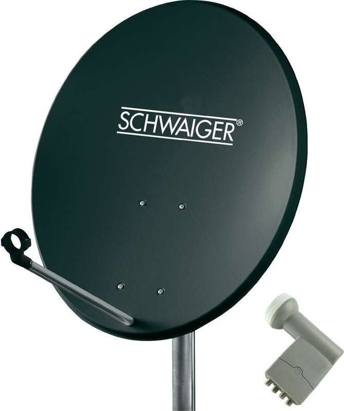 SCHWAIGER SAT System 60 cm 4 Participant Quad LNB with Switch - Model SPI5501SET4