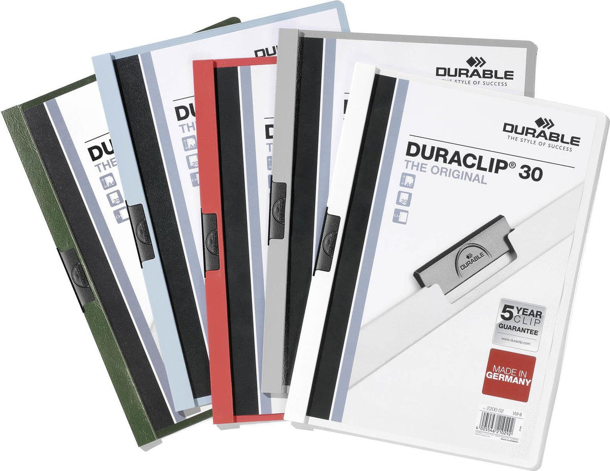 DURABLE DURACLIP® 30 A4 Clip Folder 25 Pieces 220000