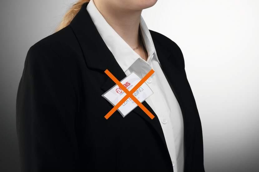 DURABLE Name Badge CLICK FOLD 54x90 mm with Magnet 10 Pieces 826019