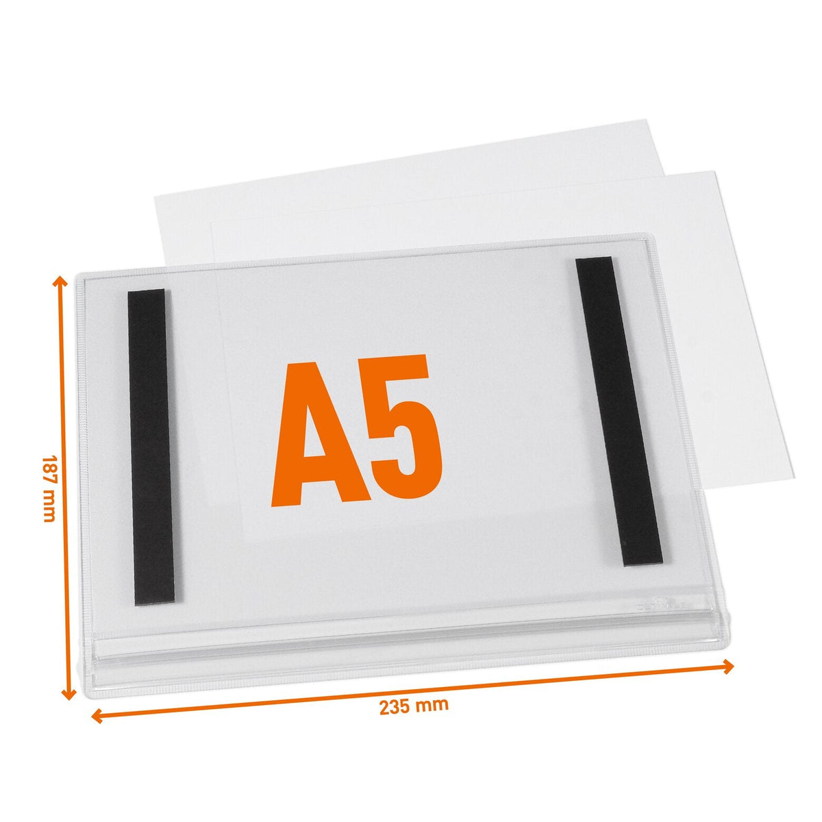 DURABLE Waterproof Poster Pocket A5 Magnetic, 5 Pieces (505819)