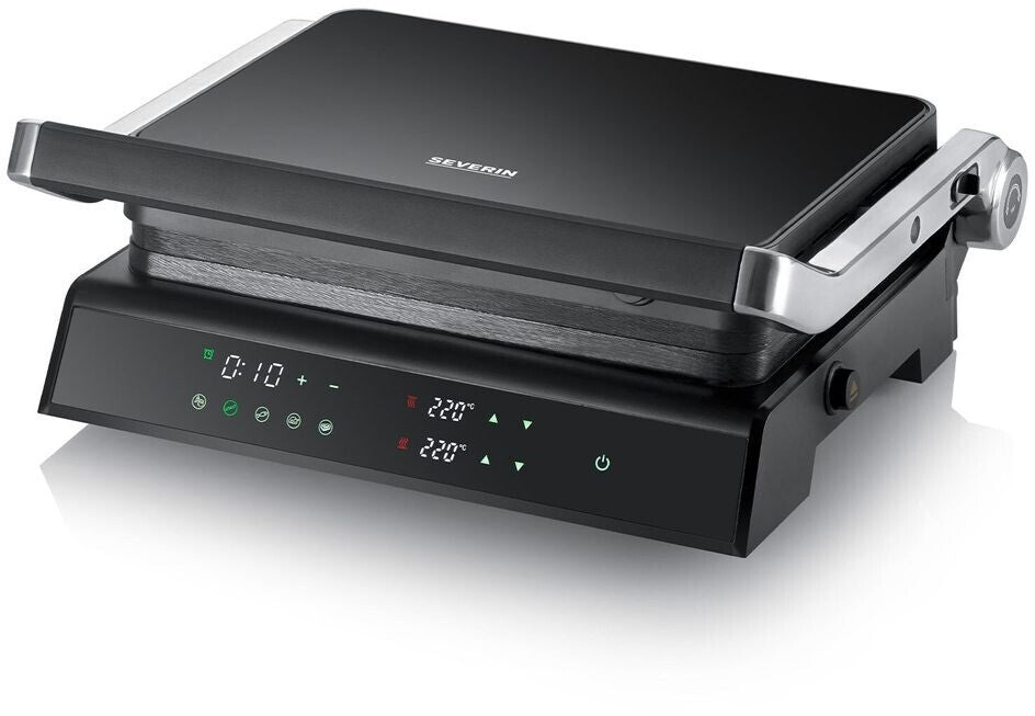 SEVERIN Sevini Comfort KG 2399 Contact Grill Black/Silver with Thermostat