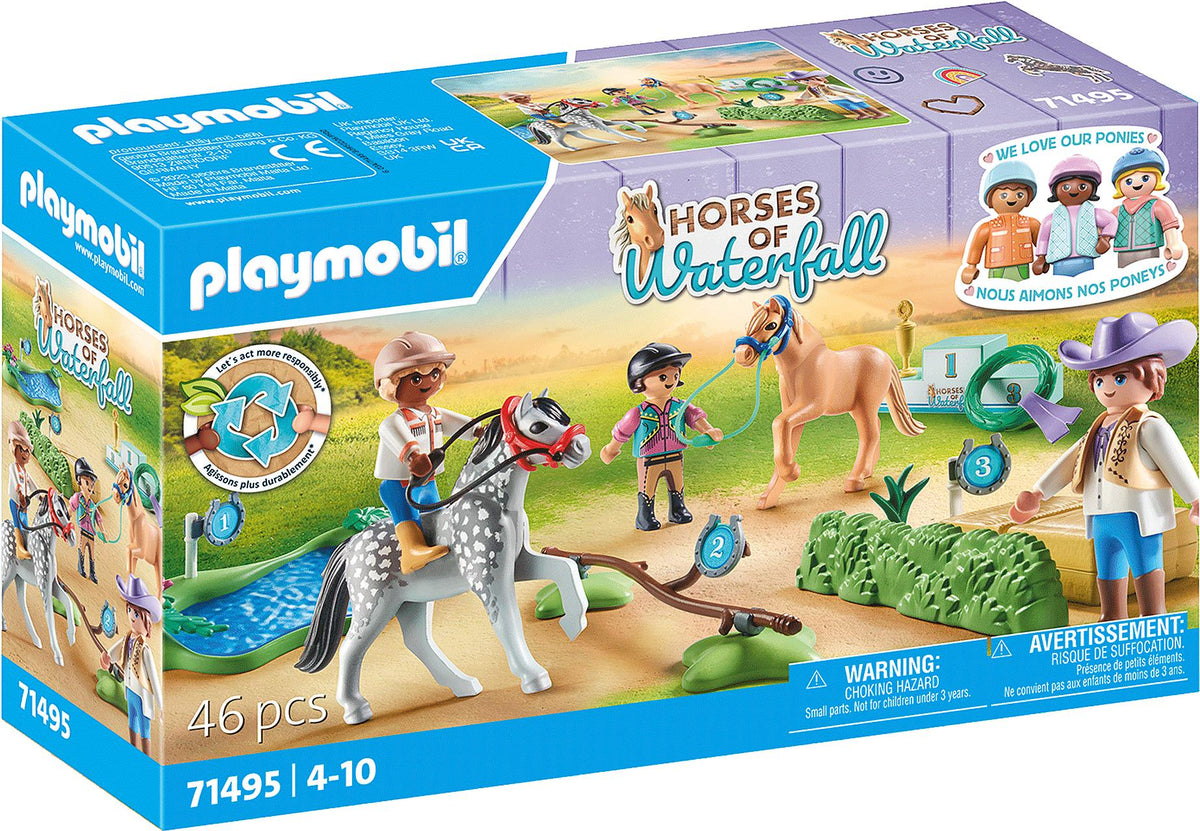 PLAYMOBIL 71495 Pony Riders and Show Jumping Set
