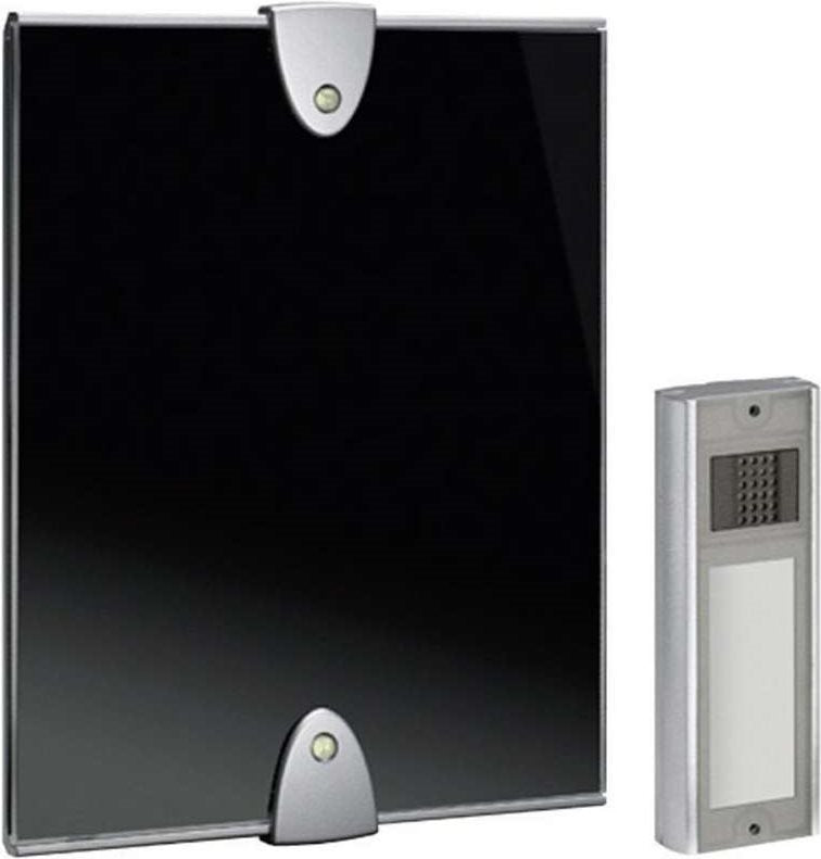Grothe MISTRAL 600 Wireless Doorbell, Black, Silver, 83 dB, IP54, 868.35 MHz, 500 m Range